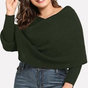 Hunter Green or Maroon Wrap Sweater